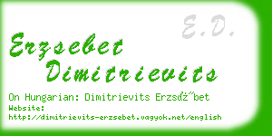 erzsebet dimitrievits business card